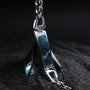 "Modulus Bracelet" bracelet features elegant sodalite and silver, showcasing a modern and sophisticated style.
