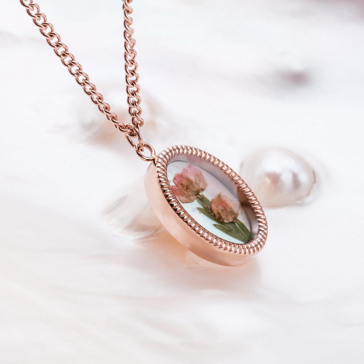 Collier Wildflower (fleur/or rose)