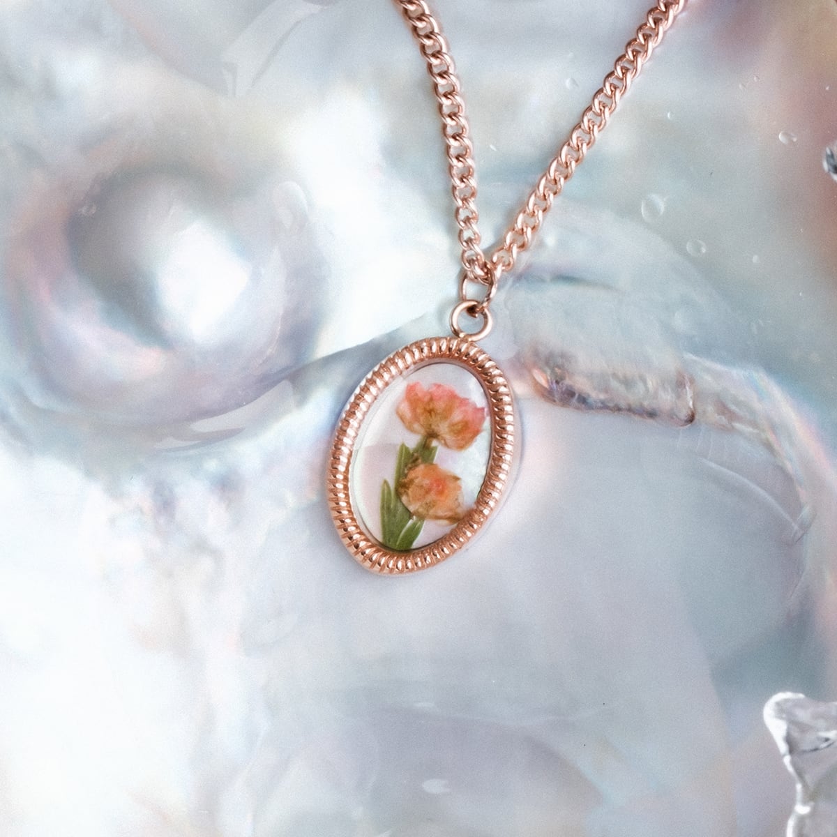 Collier Wildflower (fleur/or rose)