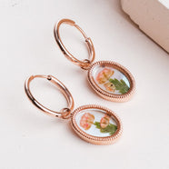 Boucles d’oreilles Wildflower (fleur/or rose)