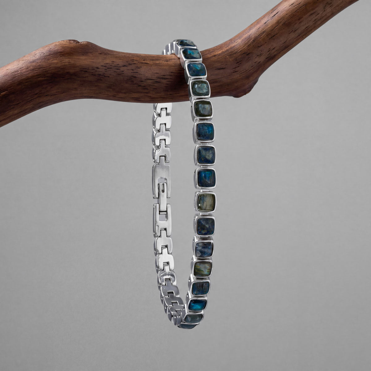 Bracciale “Peppered” (Labradorite/Argentato)