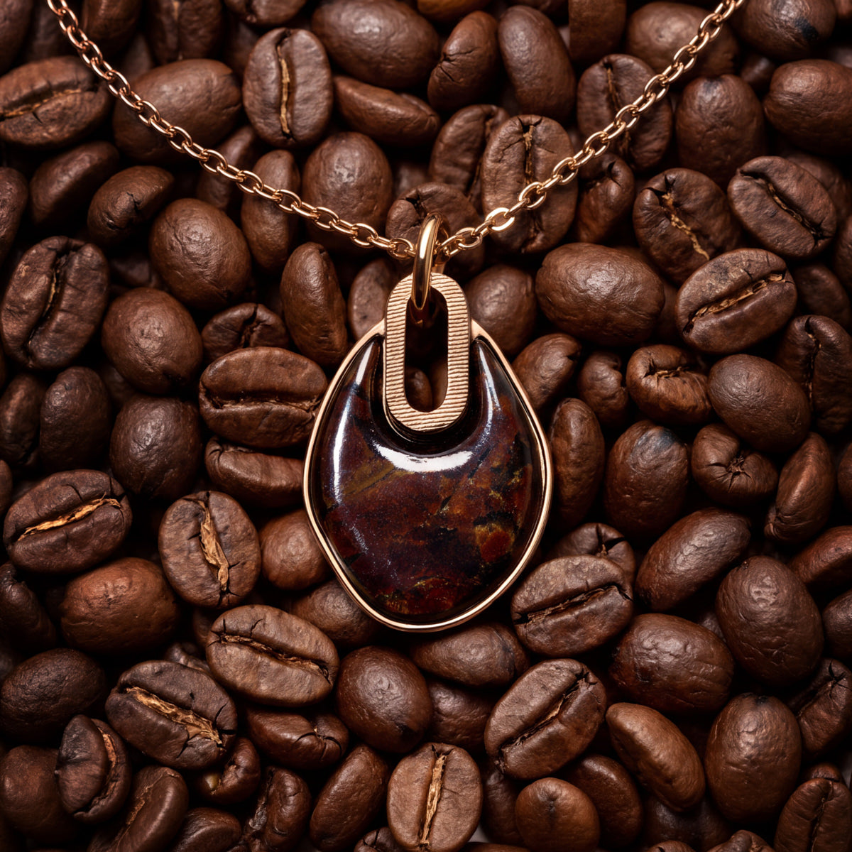Collana Truecolors (Caffè/oro rosa)