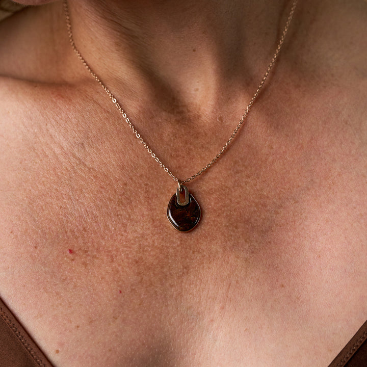Truecolors Necklace (Coffee/rose gold)