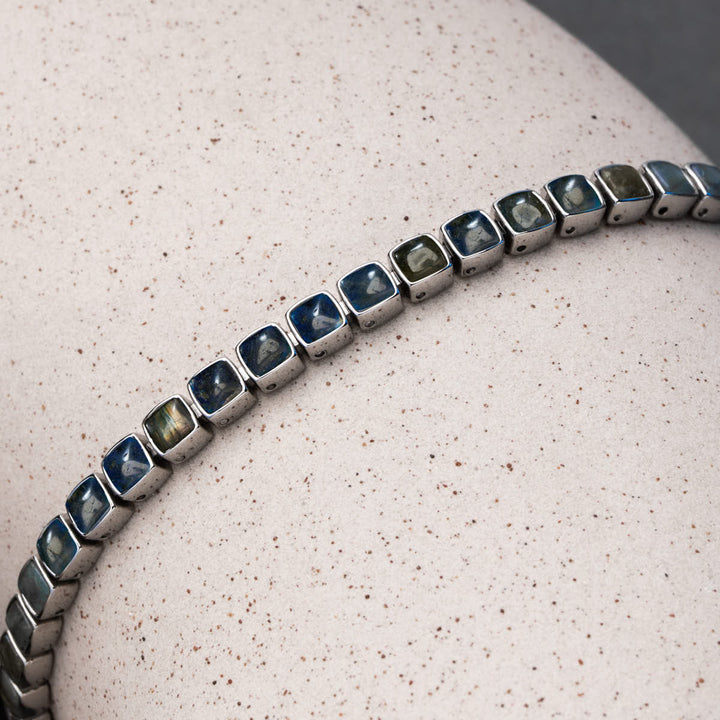 Peppered Strap (Labradorit/Silver)