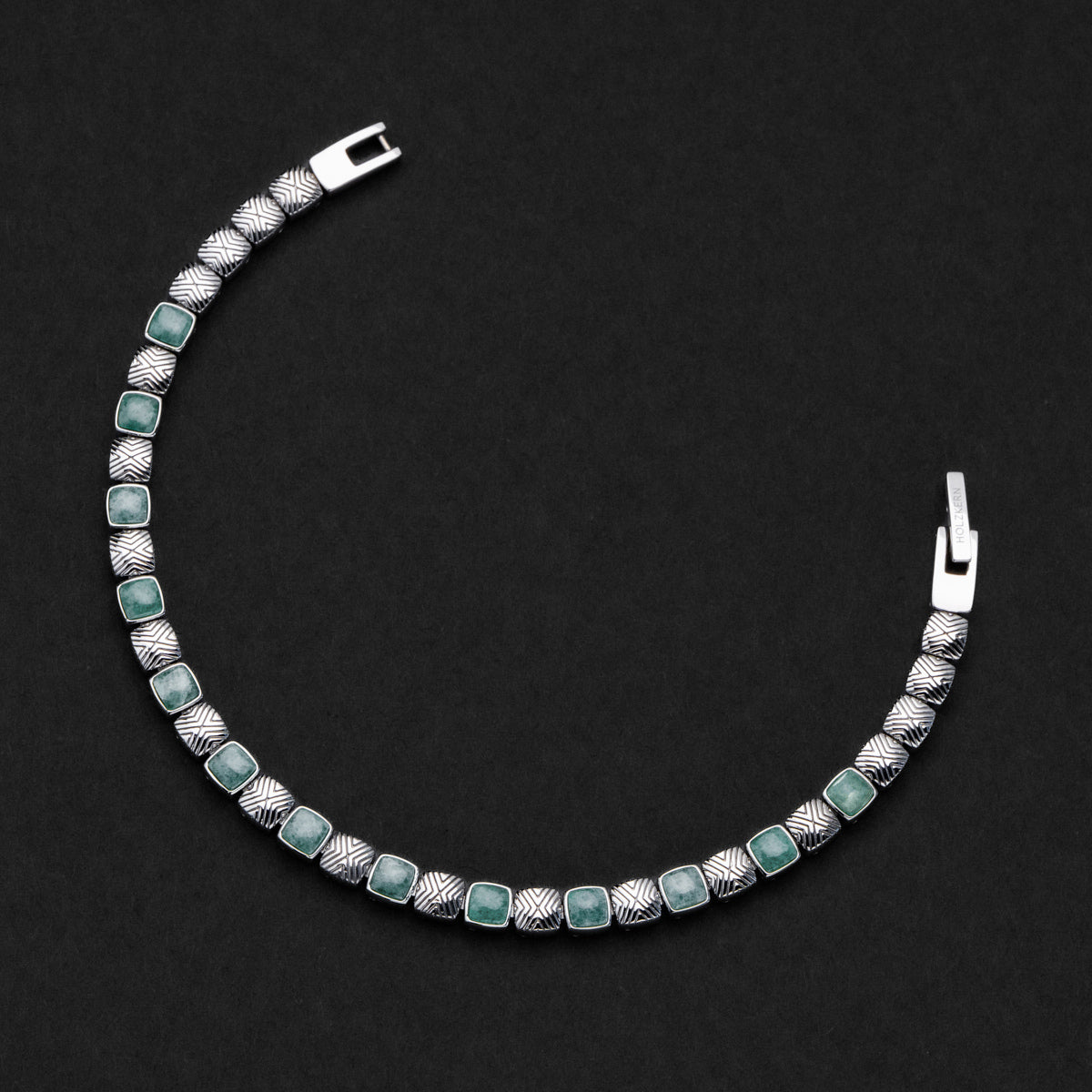 Bracciale «Peppered» (Aventurina/Argentato)