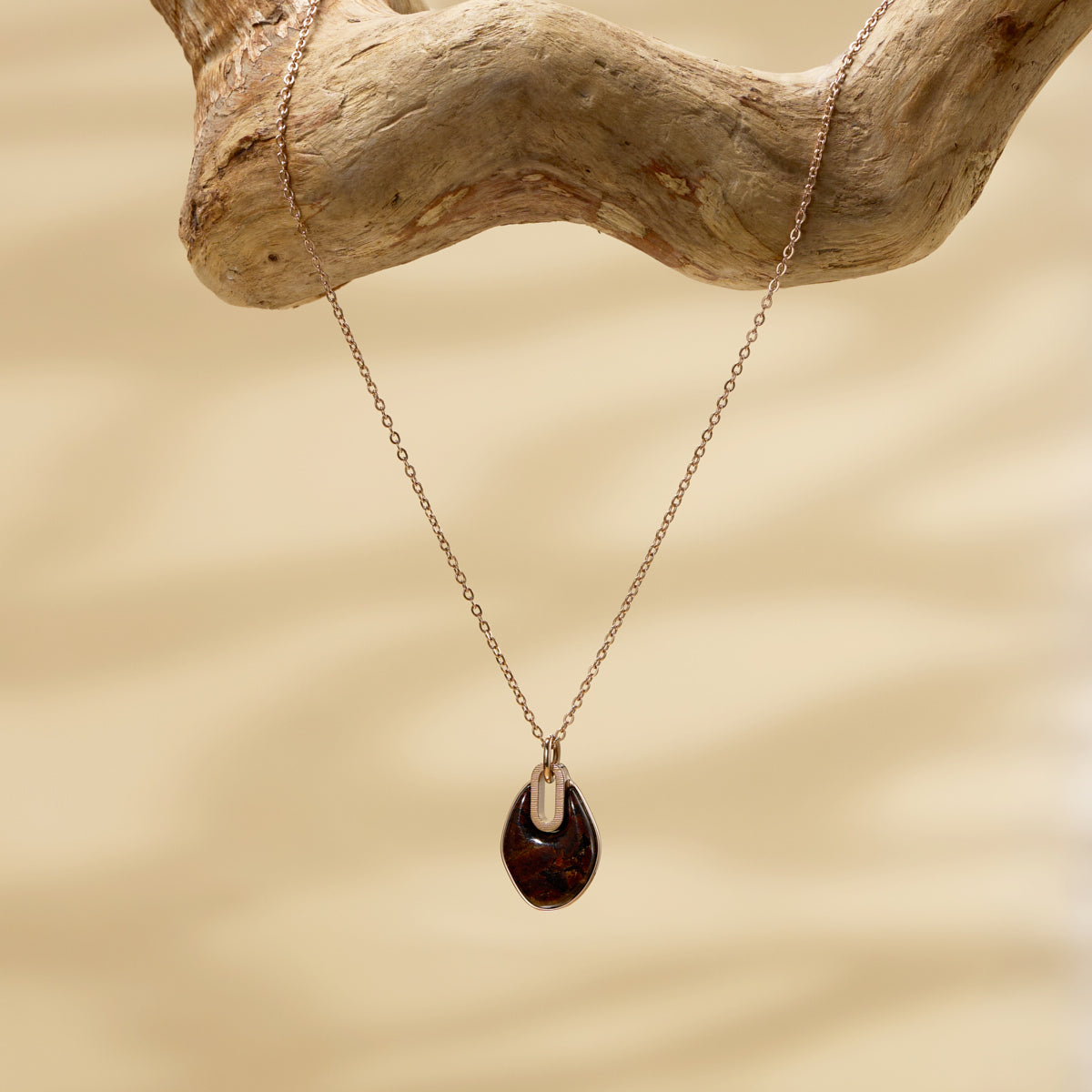 Collana Truecolors (Caffè/oro rosa)