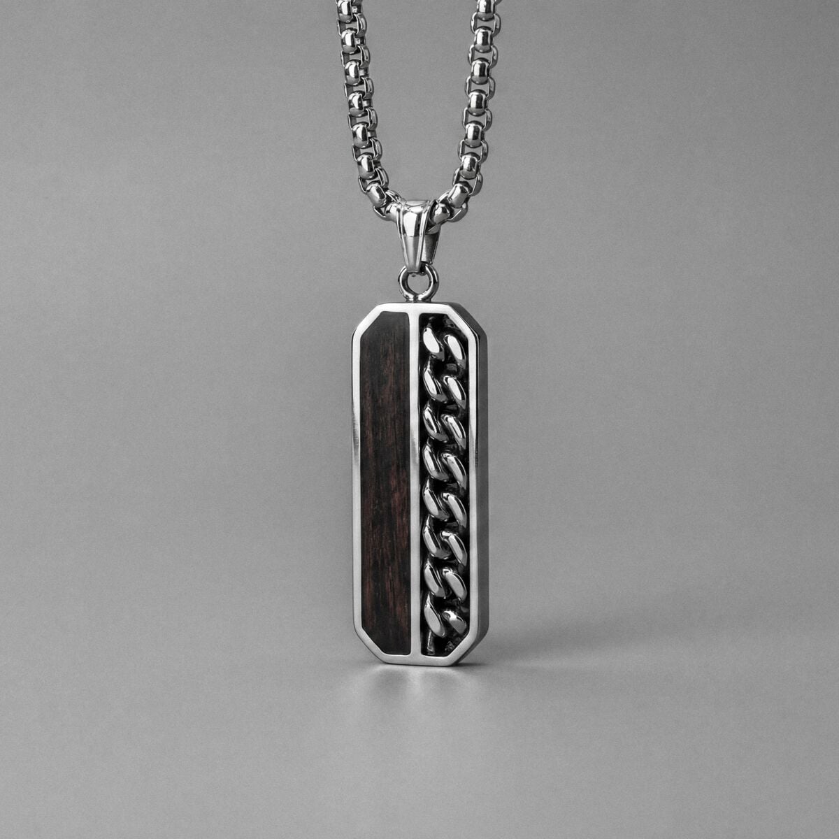 Collar Outlands (nogal/plata)
