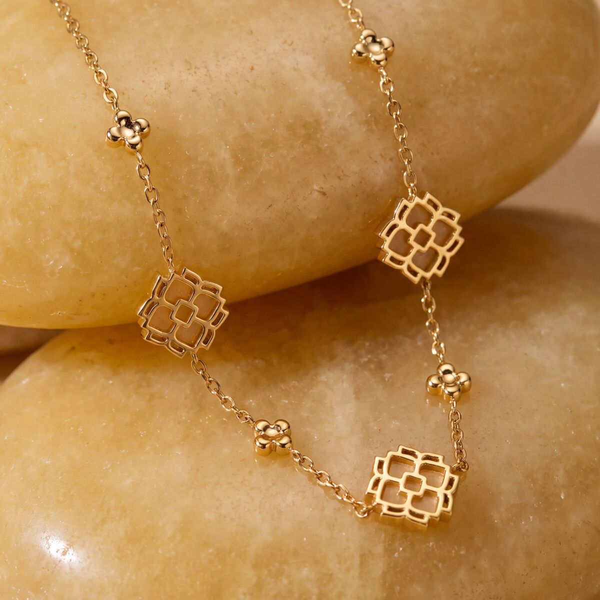 Midsommar Halskette (Aventurin/Gold)