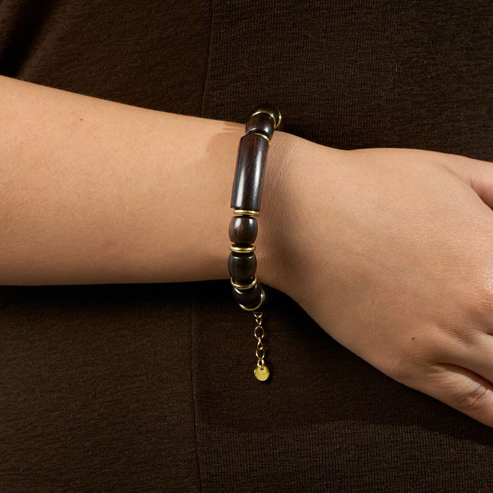 Savannah Armband (Walnuss/Gold)