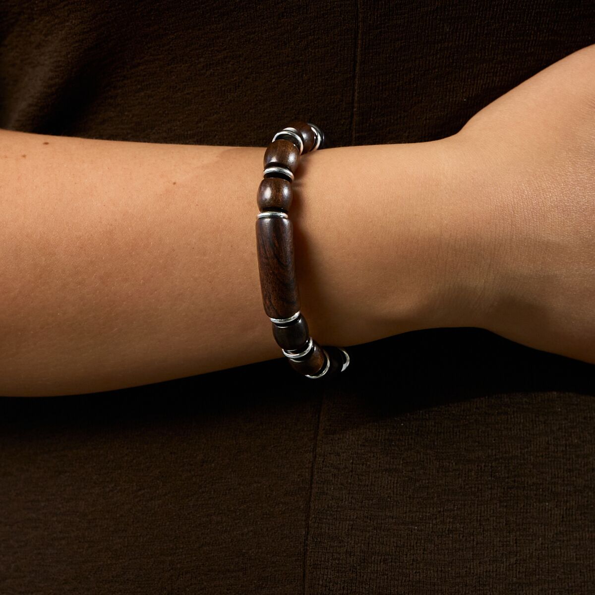 Savannah Armband (Walnuss/Silber)