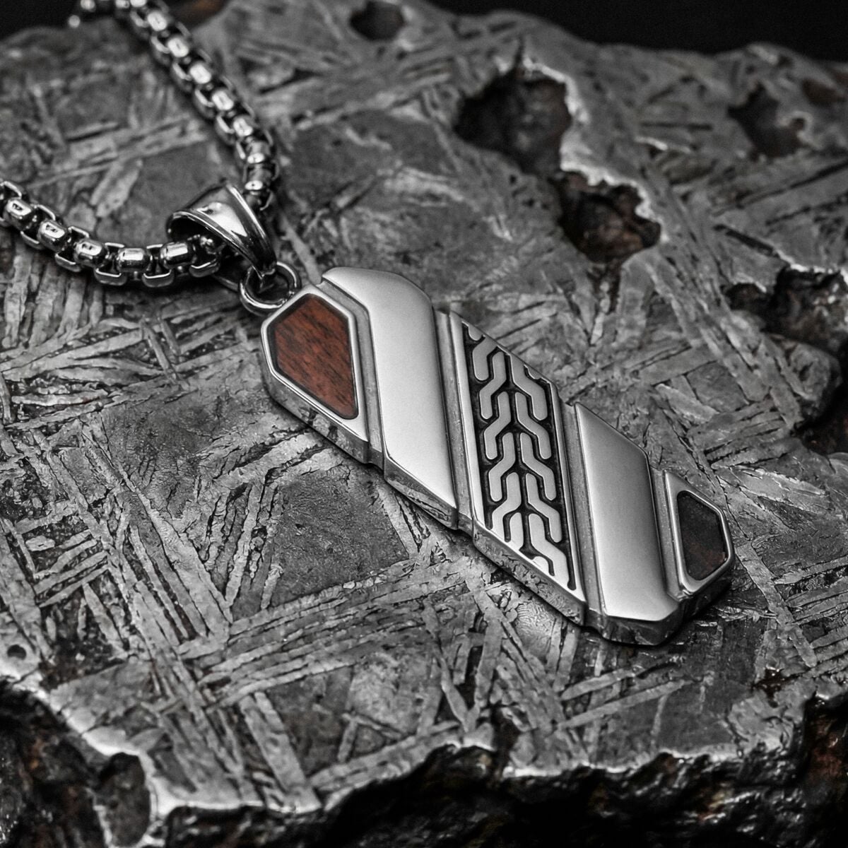 Outlands Necklace (Koa/Meteorite)