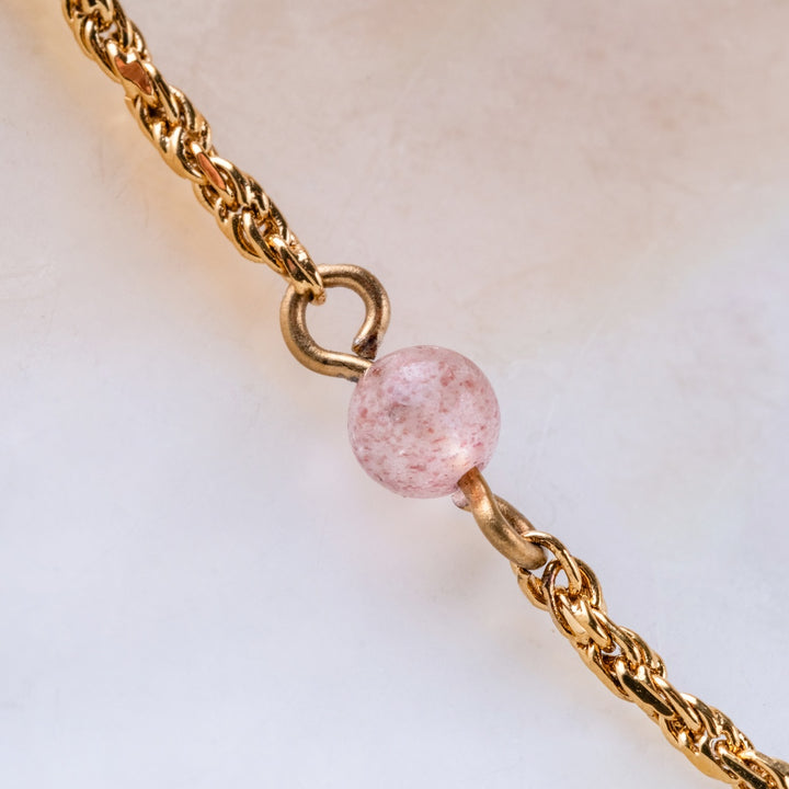 Dewdrops Necklace (Sunstone/Gold)