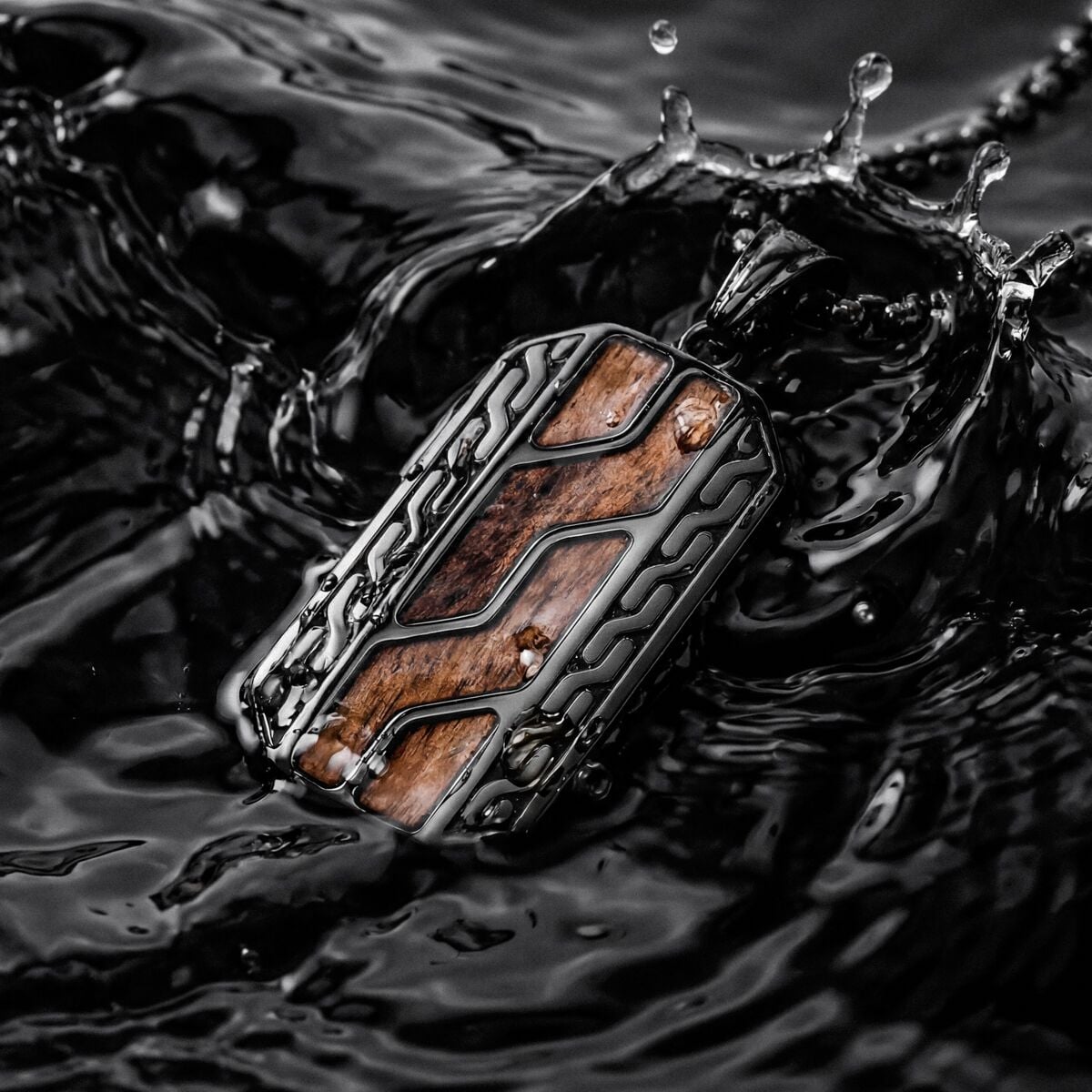 Outlands Necklace (Koa/Dark Gray)