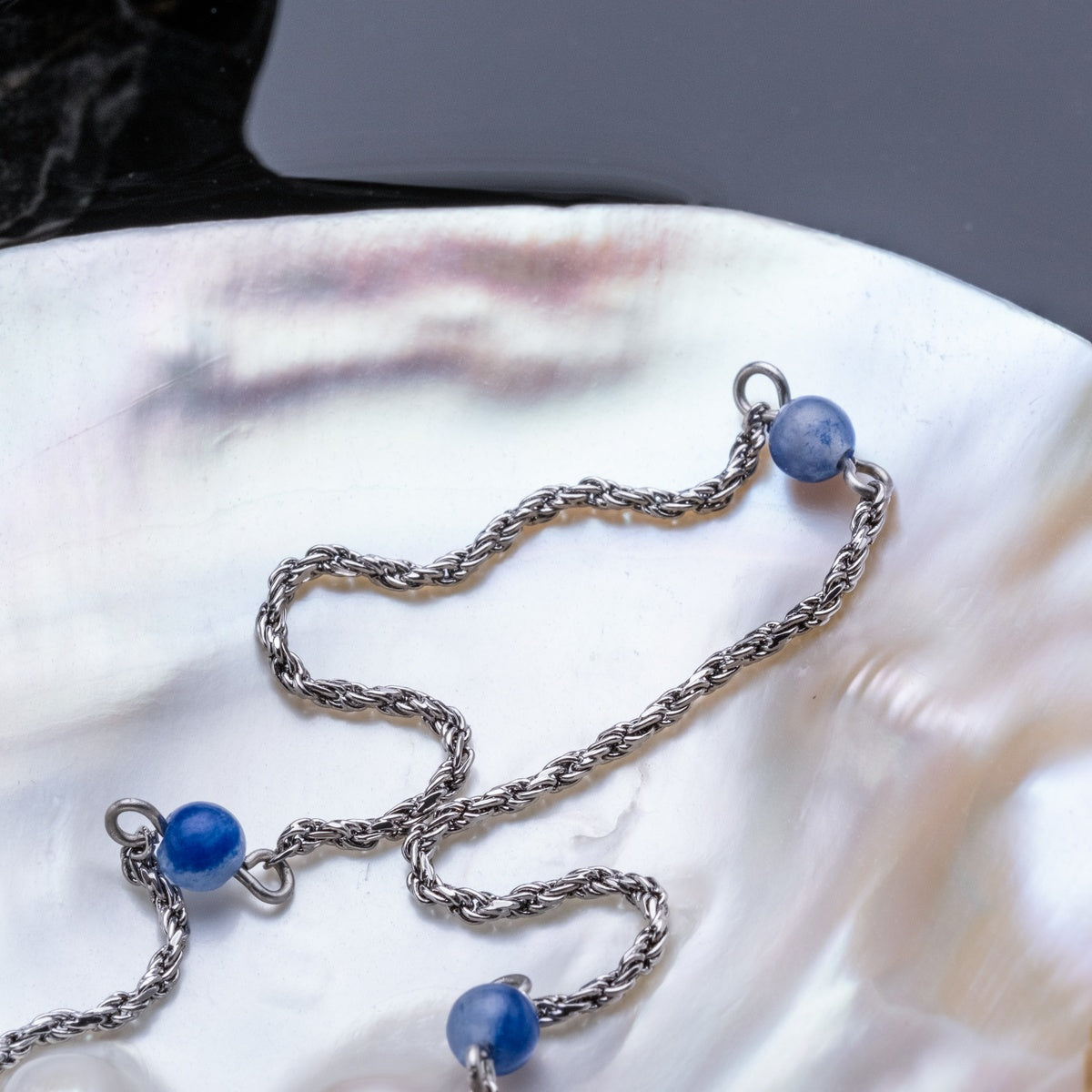Dewdrops Necklace (Aventurine/Silver)