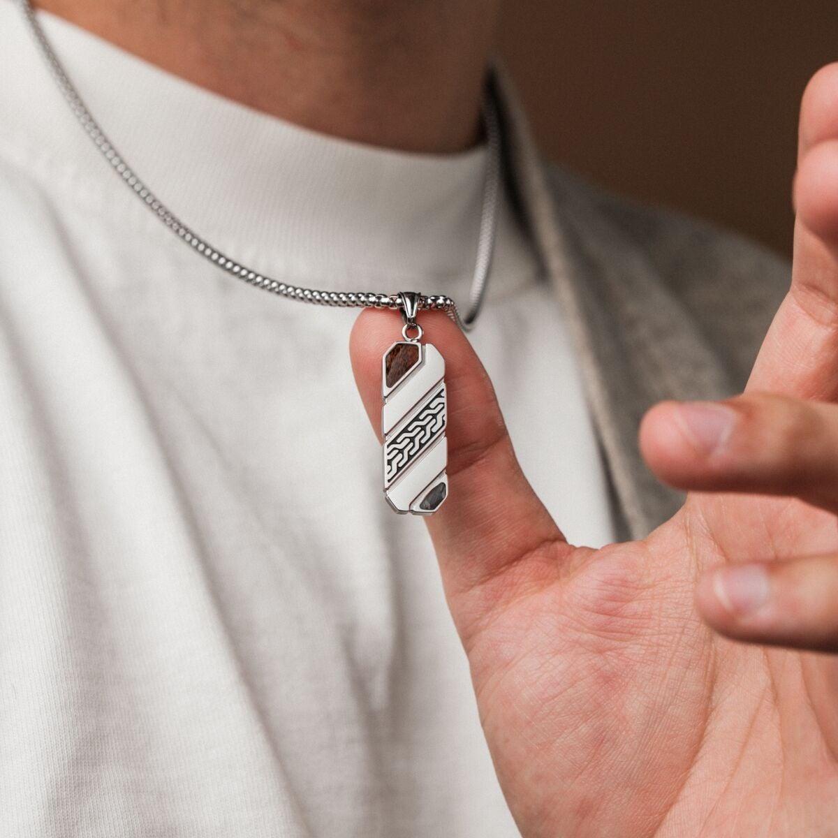 Outlands Necklace (Koa/Meteorite)