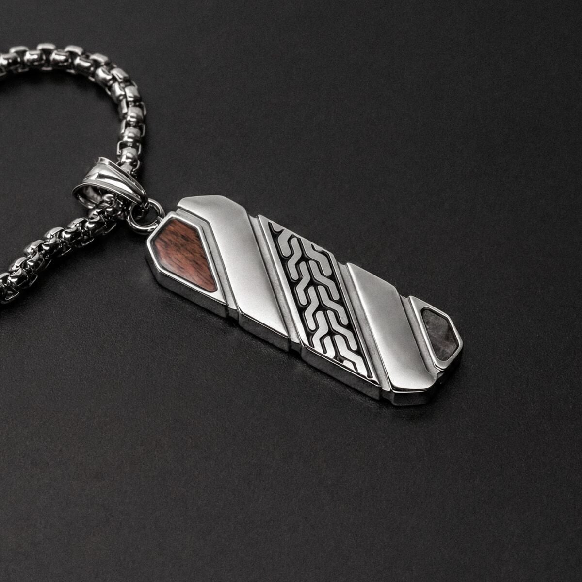 Outlands Necklace (Koa/Meteorite)