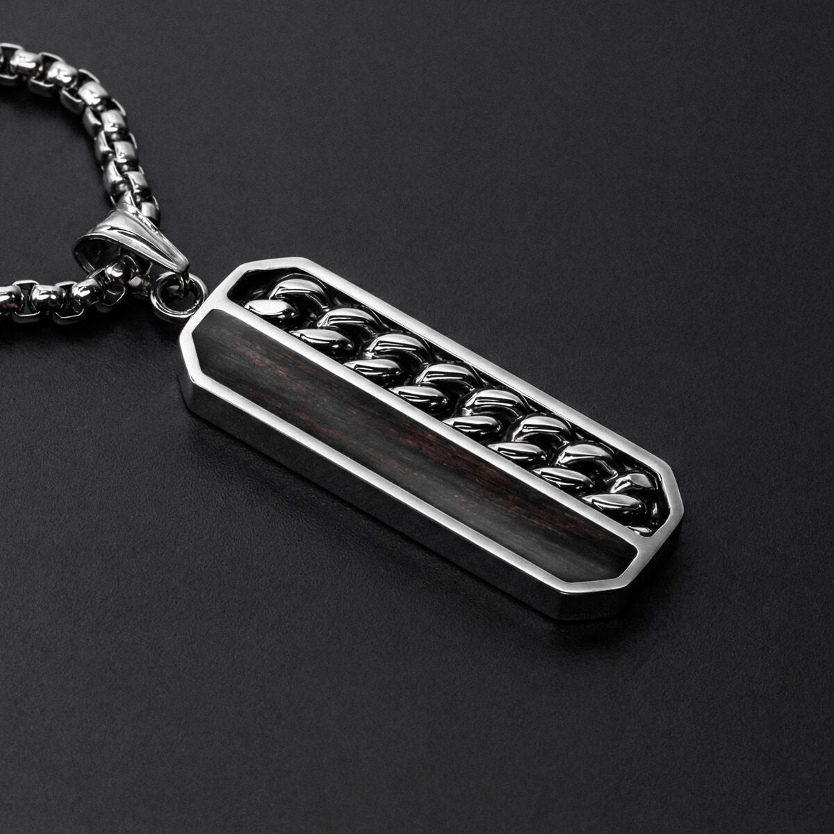 Collar Outlands (nogal/plata)