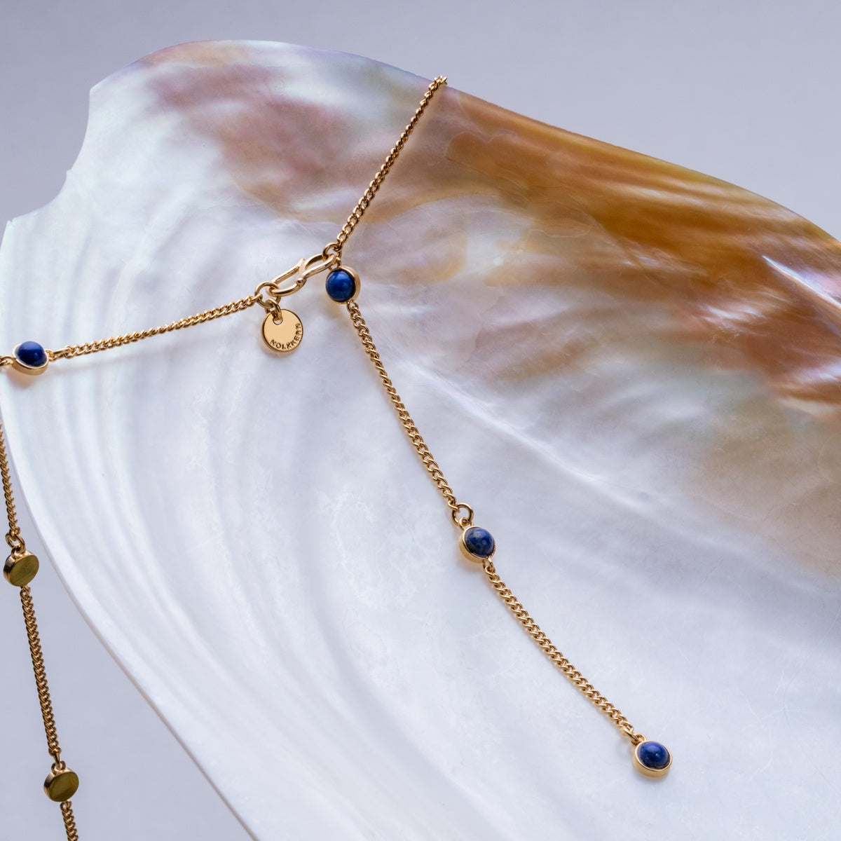 Collar Dewdrops (lapislázuli/oro)