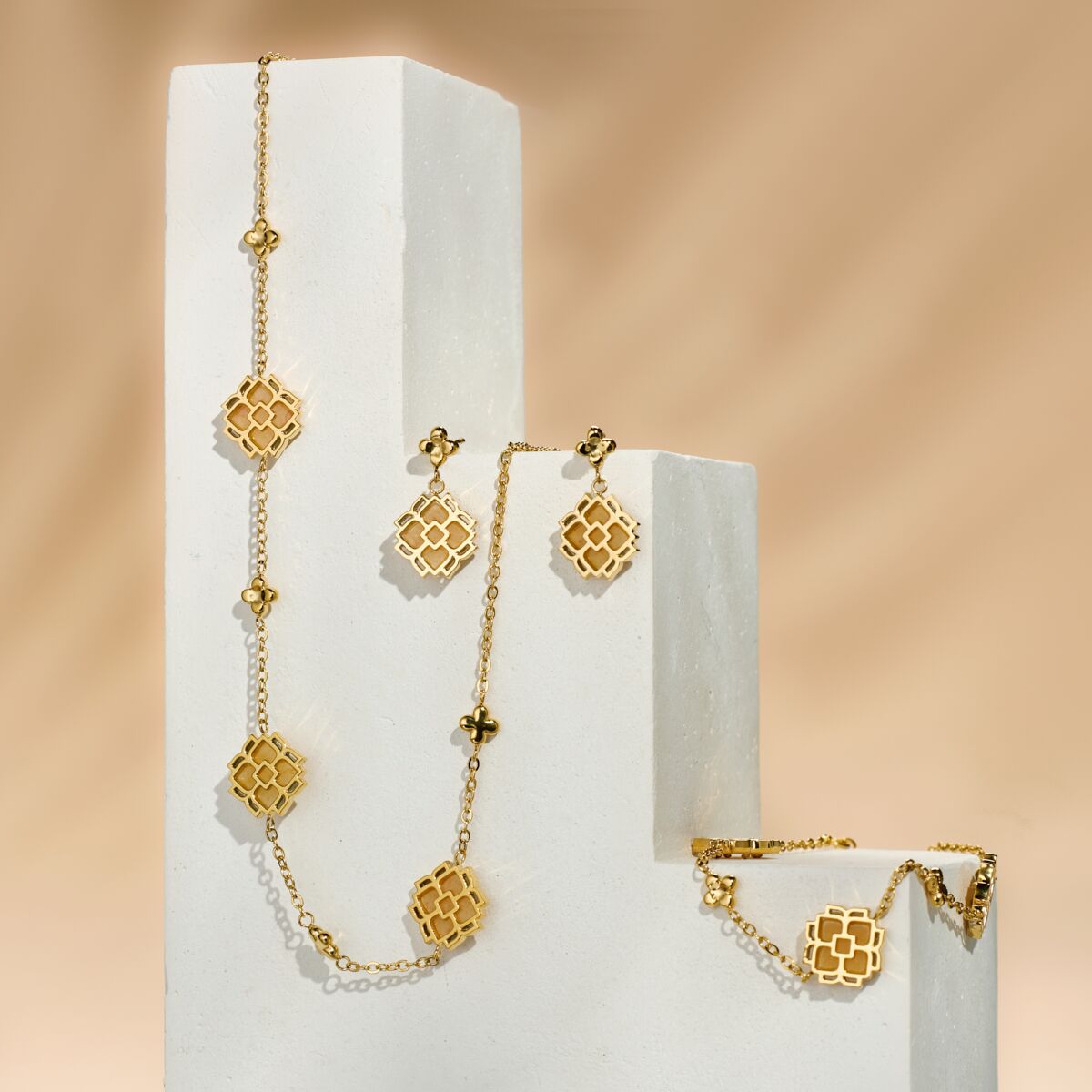 Midsommar Ohrringe (Aventurin/Gold)