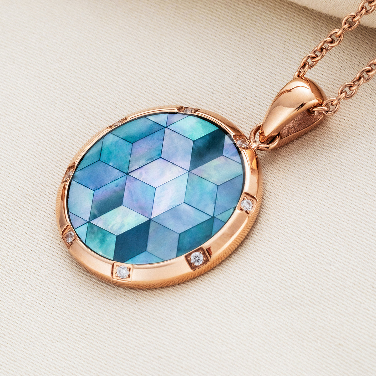 Soulgaze Necklace (Mother-of-pearl/Rose Gold)