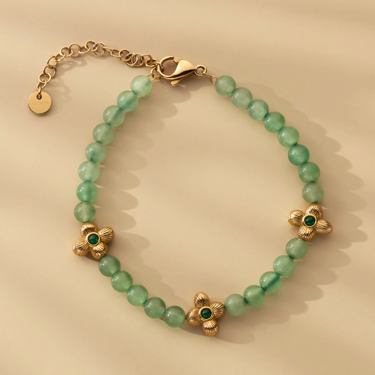 Bracelet Fireworks (aventurine/or) I