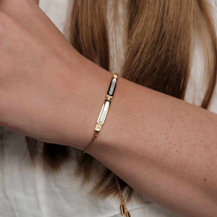 Campania Armband (Perlmutt/Gold)