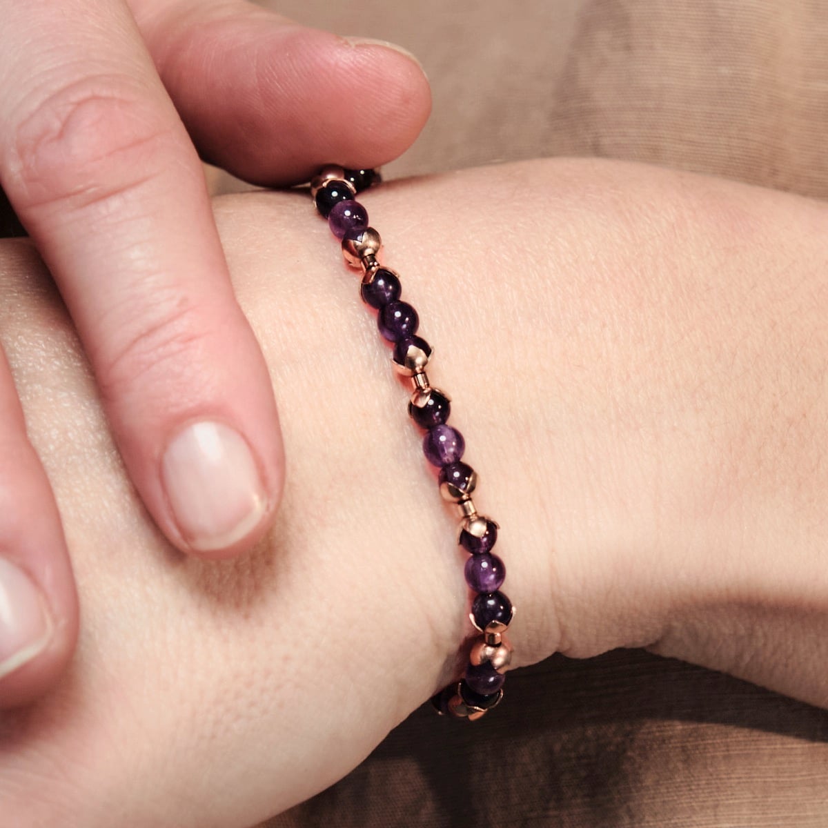 Fireworks Strap (Amethyst/Rose Gold) I
