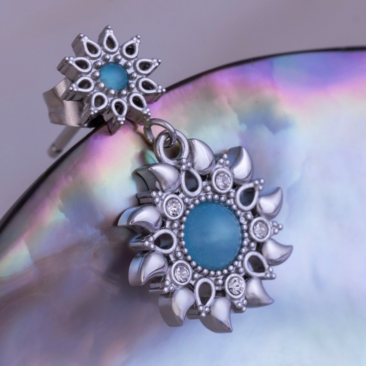 Orecchini Suncatcher (Acquamarina/Argento)