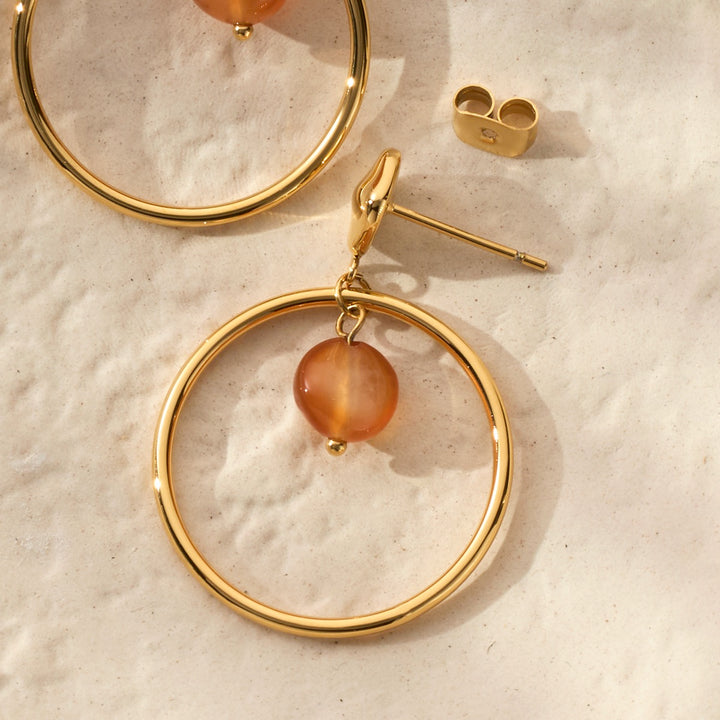 Fireworks Earrings (Agate/Gold)
