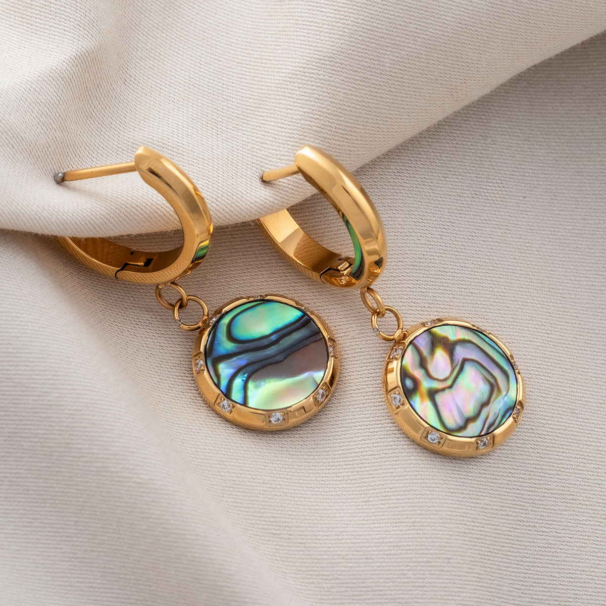 Boucles d’oreilles Soulgaze (abalone/or)