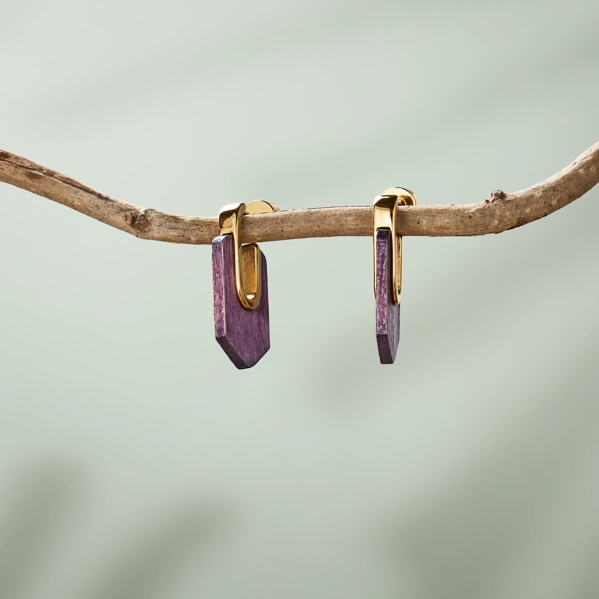 Pendientes Sequoia (Amaranto/Oro)