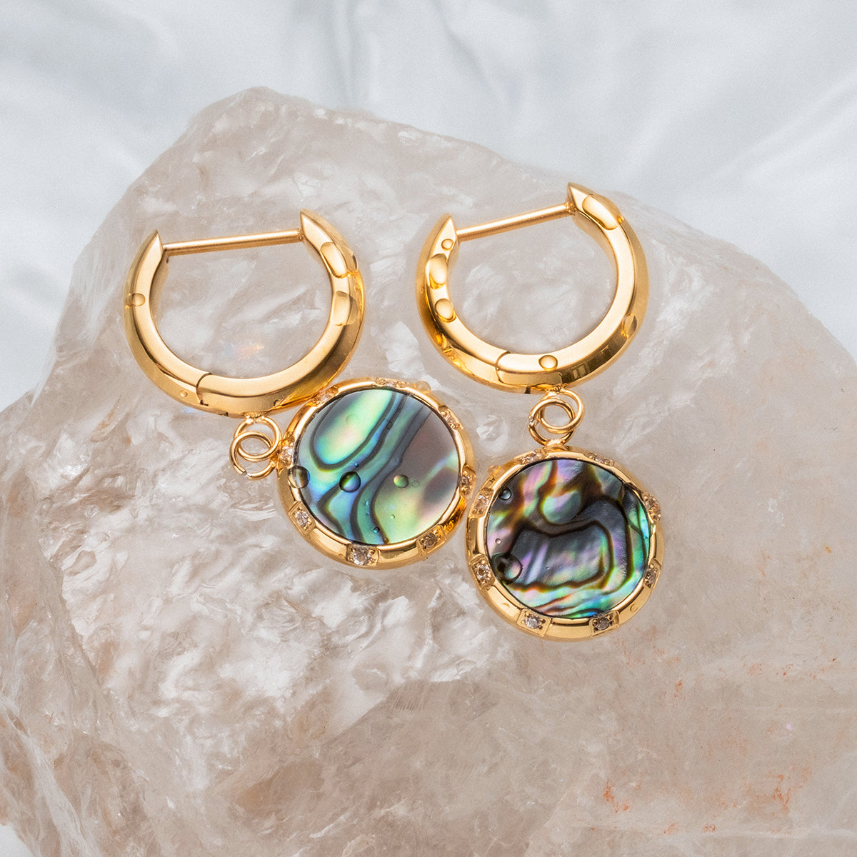 Boucles d’oreilles Soulgaze (abalone/or)