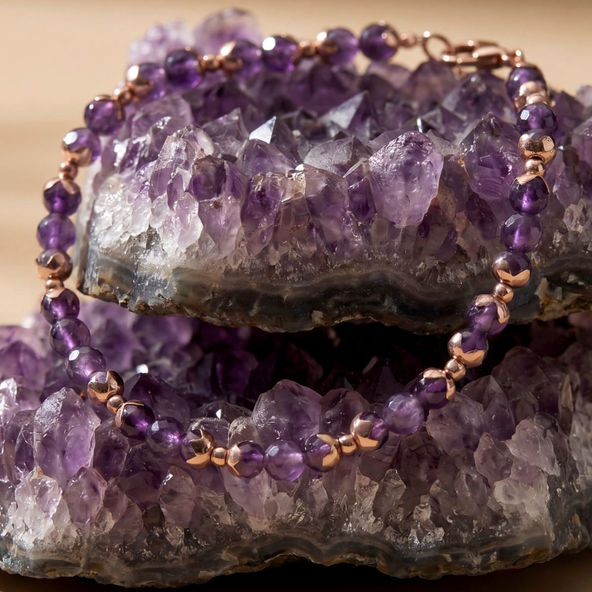 Fireworks Strap (Amethyst/Rose Gold) I