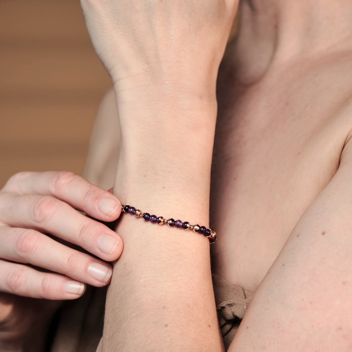 Fireworks Strap (Amethyst/Rose Gold) I