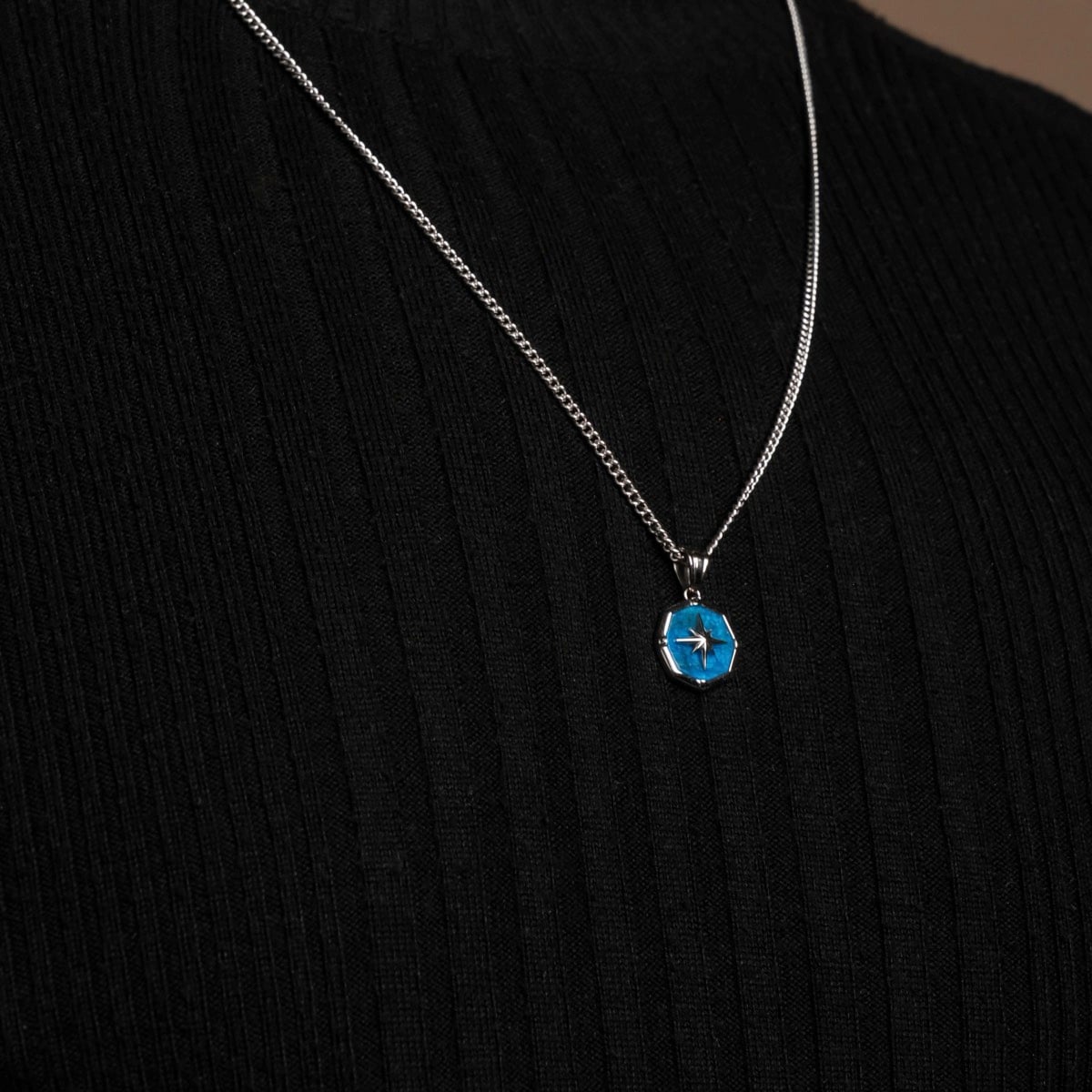 Collier Polarstar (apatite / argent)