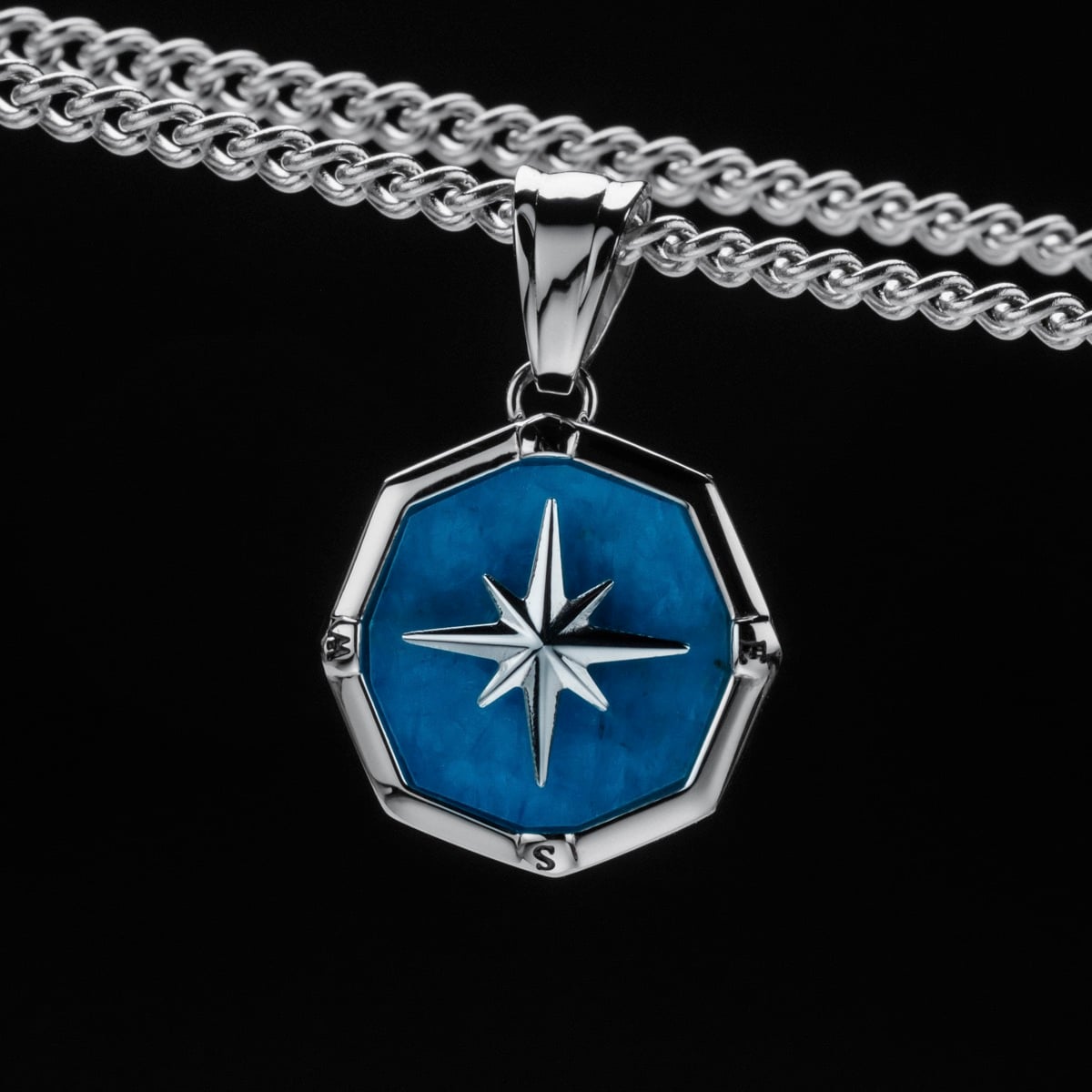 Collier Polarstar (apatite / argent)