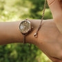 Bracelet fastening tool in rose gold, showcasing a sleek and elegant design.